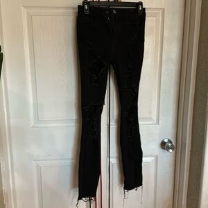 Holister distressed jeans, black size 24 x 30